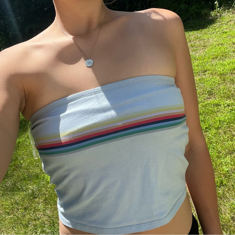 PacSun retro baby blue tube top